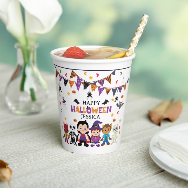 Gobelets En Papier Soirée Costume d'Halloween pour les petits (Insitu)