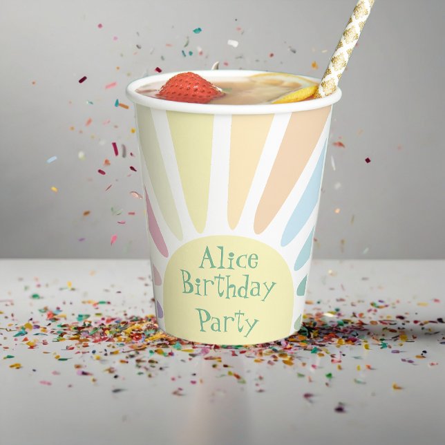 Gobelets En Papier Soirée d'anniversaire du dimanche (Créateur téléchargé)