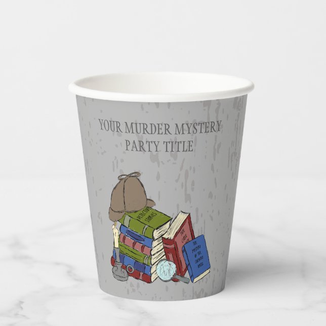Gobelets En Papier Soirée Littéraire Murder Mystery (Recto)