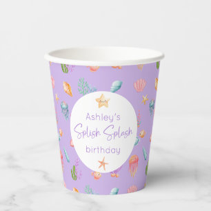 Gobelets En Papier Sous la mer Anniversaire