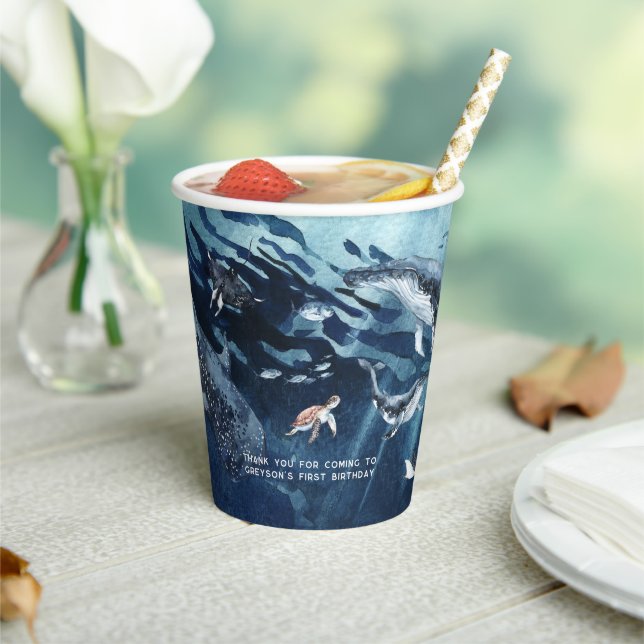 Gobelets En Papier Sous la mer | Ocean Birthday Party (Insitu)