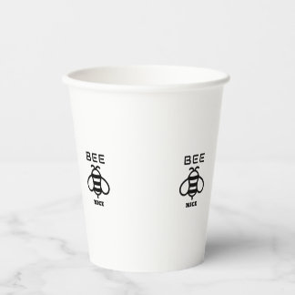 Gobelets En Papier Soyez gentil avec un design minimal