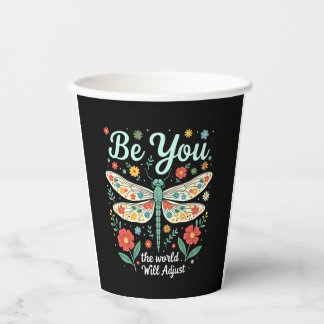 Gobelets En Papier Soyez vous le monde s'adaptera - Dragonfly (2)