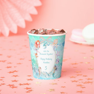 Gobelets En Papier Soyons sirènes ensemble Fête de la sirène Annivers