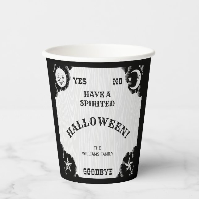 Gobelets En Papier Spirit Board Halloween (Recto)