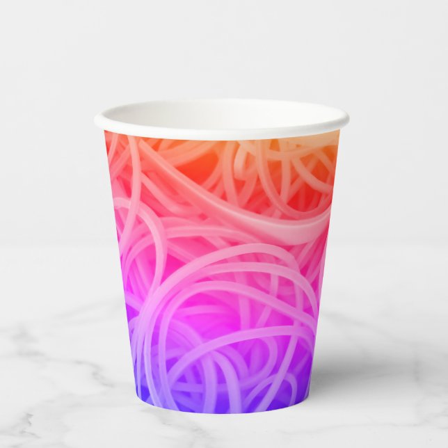 Gobelets En Papier Squiggles en Hippy Chic 8oz tasse de papier chaud/ (Recto)