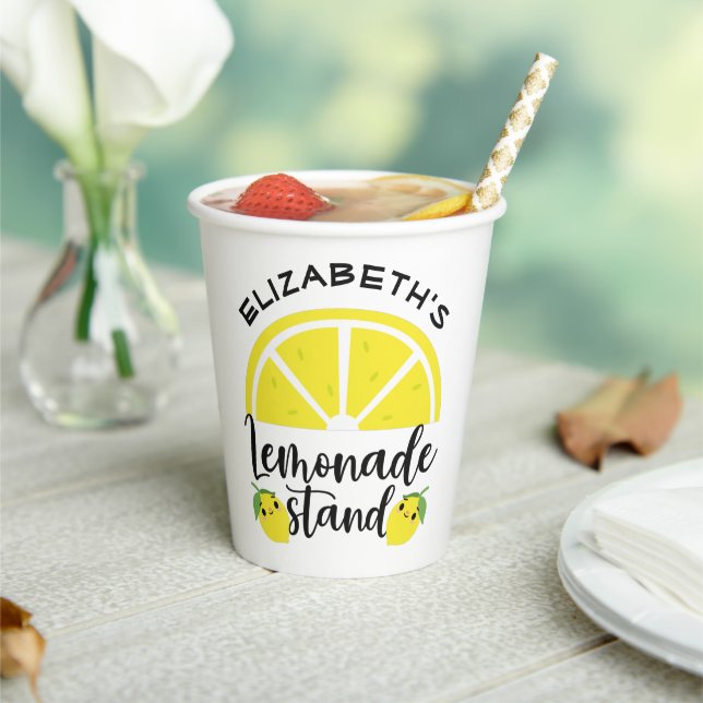 Gobelets En Papier Stand De Citron Cute (Insitu)