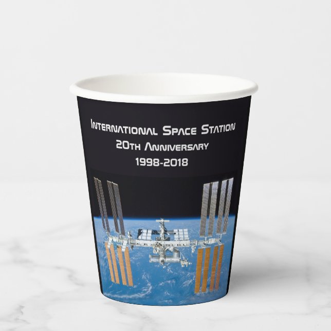 Gobelets En Papier Station spatiale internationale ISS 20e anniversai (Recto)