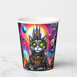Gobelets En Papier Steampunk Space Chat I