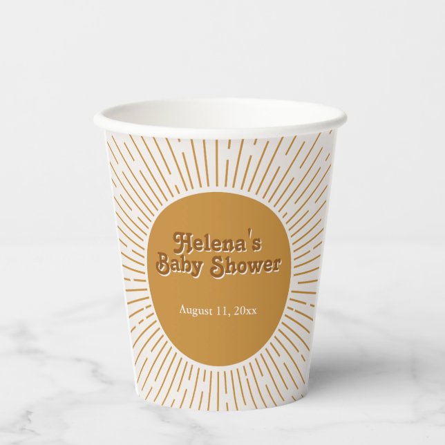 Gobelets En Papier Sticker Merci baby shower Voici Le Fils (Recto)