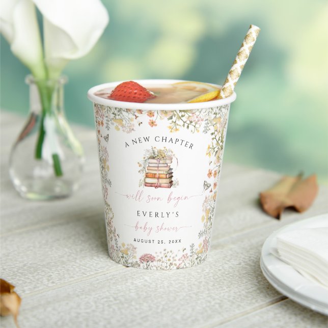Gobelets En Papier Storybook Baby shower Paper Cup Nouveau Chapitre G (Insitu)