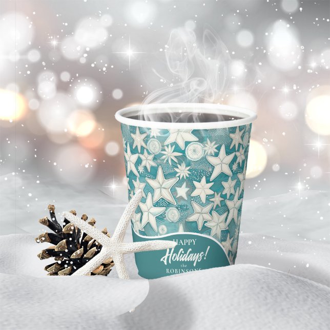 Gobelets En Papier Stylisé Starfish & Sand Dollars Motif#25 ID1009 (Créateur téléchargé)