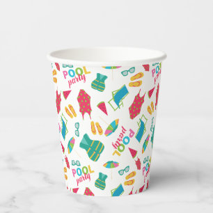 Gobelets En Papier Summer Beach Pool Party Anniversaire Coloré Mignon