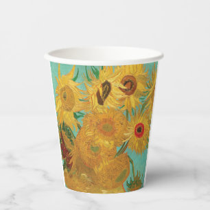 Gobelets En Papier Sunflowers par Van Gogh 