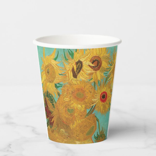 Gobelets En Papier Sunflowers par Van Gogh  (Recto)