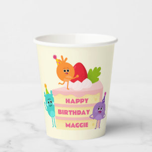 Gobelets En Papier Super simple   Numérique Space Anniversaire Gâteau