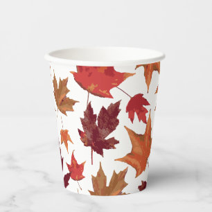 Gobelets En Papier Superbe automne automne Feuilles Décor de fête