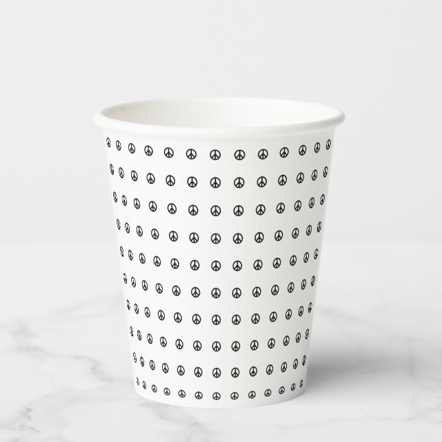 Gobelets En Papier Symbole des signes de paix (Recto)
