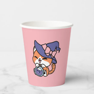 Gobelets En Papier Tabby Witch Brew – Joli Design de Chat Halloween