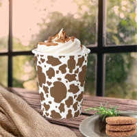 Taches de vache marron motif faux cuir de vache