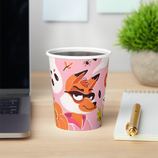 Gobelets En Papier tasse de papier avec renard pour Halloween