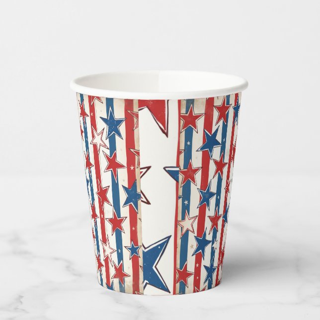 Gobelets En Papier Tasse de papier drapeau américain (Gauche)