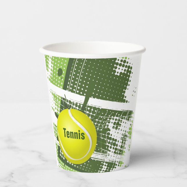Gobelets En Papier Tasse de papier Tennis Design (Recto)