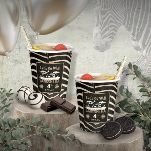 Gobelets En Papier Tasse en papier anniversaire zèbre impression anim