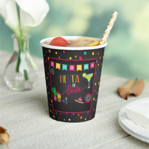 Gobelets En Papier Tasse en papier Fiesta of Love Wedding Shower - No