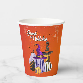 Gobelets En Papier Tasse en papier grande Halloween 'Buvez les sorciè
