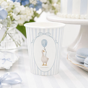 Gobelets En Papier Tasse en papier Oie Silly Bleue