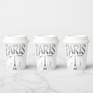 Gobelets En Papier Tasse en papier Paris On The Rocks