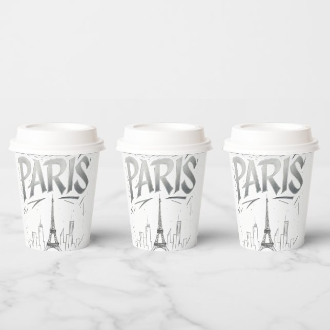 Gobelets En Papier Tasse en papier Paris On The Rocks (Multi)