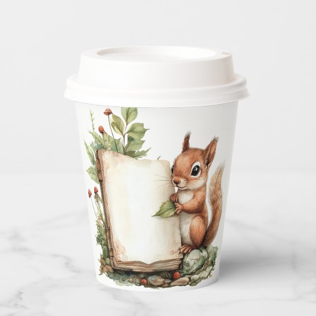 Gobelets En Papier Tasse en papier Tasses de Baby shower rustique d'a (Recto)