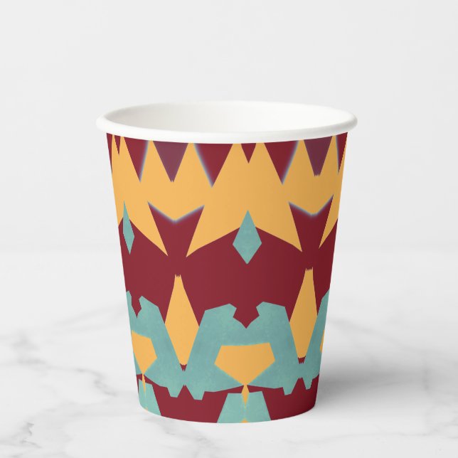 Gobelets En Papier Tasse en papier, un design classique vibrant et co (Recto)