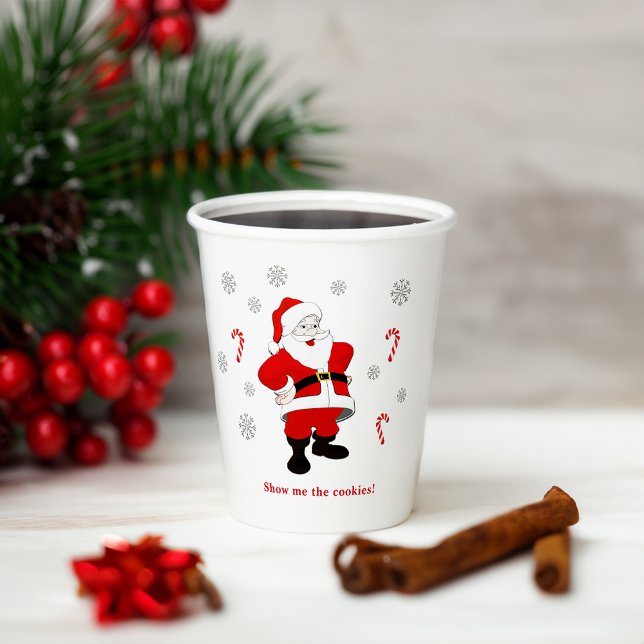 Gobelets En Papier Tasse père Noël Cheer Paper (Créateur téléchargé)
