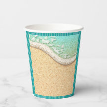 Tasses à papier à thème de plage