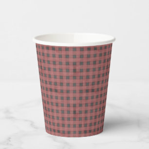 Gobelets En Papier Tasses BBQ   Buffalo Check