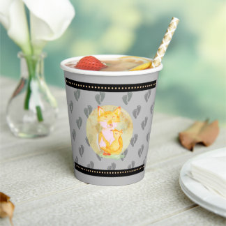 Gobelets En Papier Tasses de boisson chaude de douche pour renard et