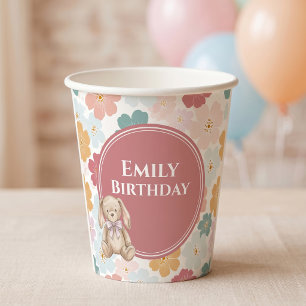 Gobelets En Papier Tasses de fête de lapin pour l'anniversaire de lap
