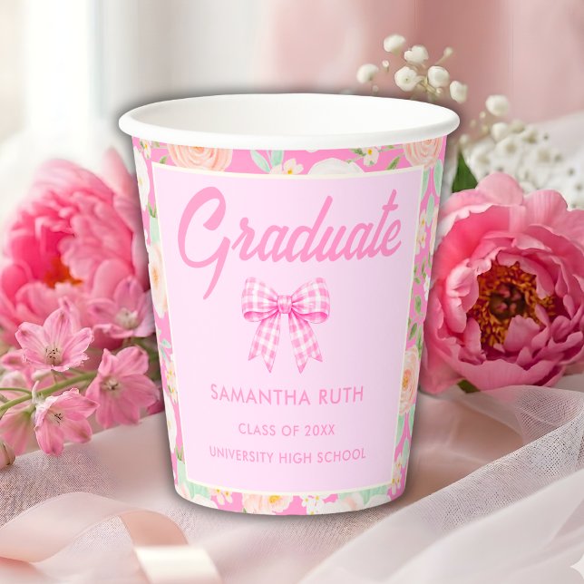 Gobelets En Papier Tasses de fête de remise des diplômes à ruban à ca (Créateur téléchargé)