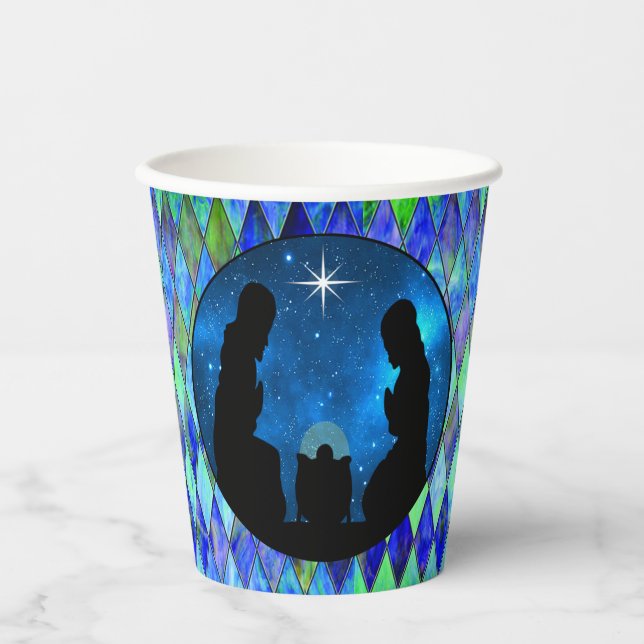 Gobelets En Papier Tasses de papier de la Nativité (Recto)