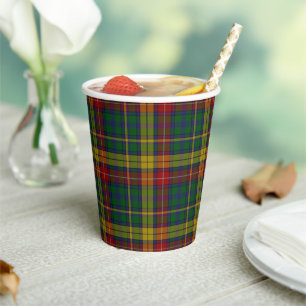 Gobelets En Papier Tasses De Papier Plaid Buchanan Tartan