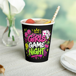 Gobelets En Papier Tasses de soirée pour filles au néon