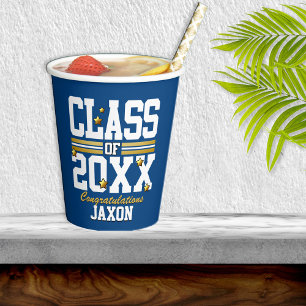 Gobelets En Papier Tasses en papier de l'année de la promotion Bleu O