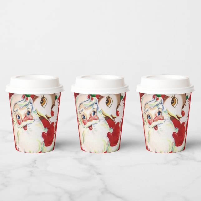 Gobelets En Papier Tasses en papier de Noël Père Noël  (Multi)