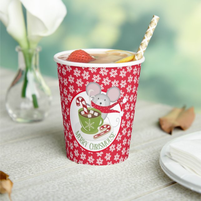 Gobelets En Papier Tasses en papier Flocons de neige ChrisMouse (Insitu)
