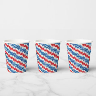 Gobelets En Papier Tasses en papier patriotiques du 14 juillet pour f