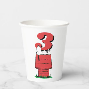 Gobelets En Papier Tasses en papier pour anniversaire Peanuts Snoopy