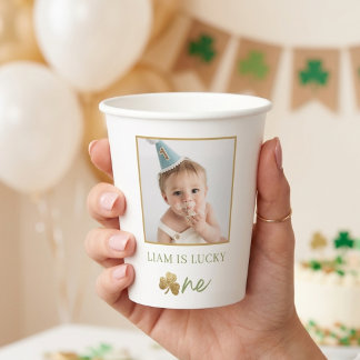 Gobelets En Papier Tasses en papier pour la première photo d'annivers